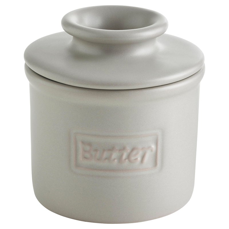 Butter Bell - The Original Butter Bell crock by L Tremain, a Countertop French Ceramic Butter Dish Keeper for Spreadable Butter, CafÃ© Matte Collection, Stone - Image 1
